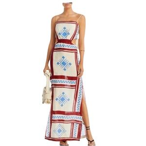 Johanna Ortiz KAY PACHA CUT-OUT LONG MAXI DRESS Sz 8 NWT